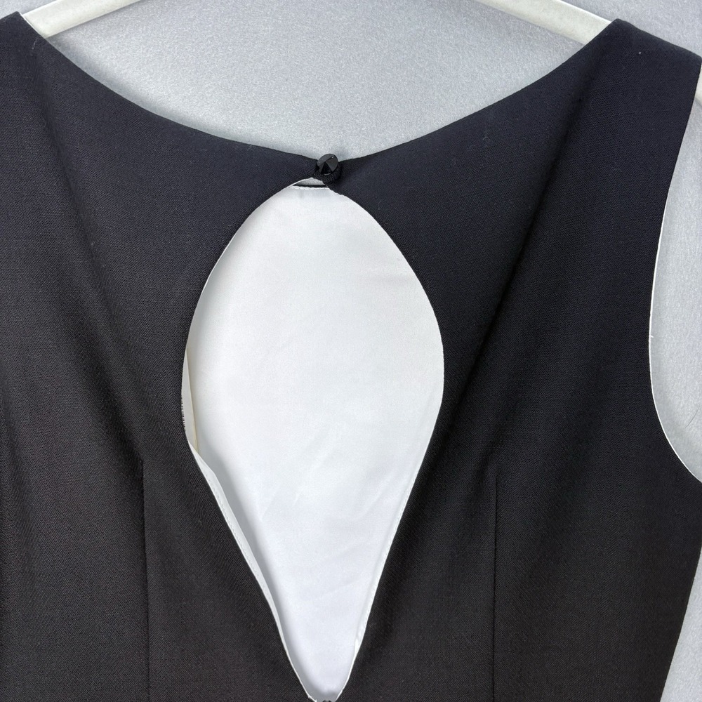 Alice + Olivia Sleeveless Peplum Dress Small Black Wool Lined Wedding Party NWT - Picture 7 of 15